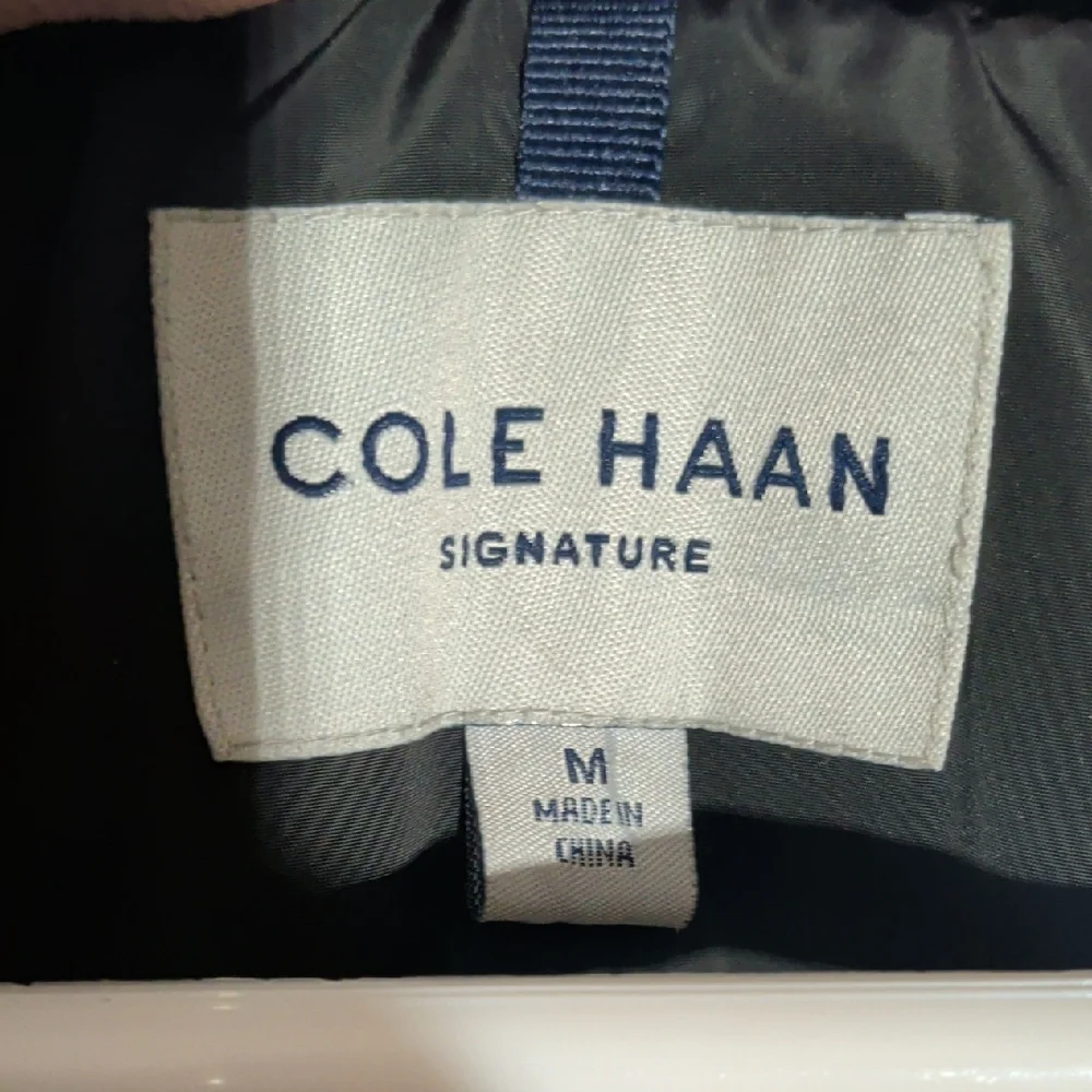 Cole Haan Women's Black Puffer Jacket with Gold Accents - Picture 2 of 10